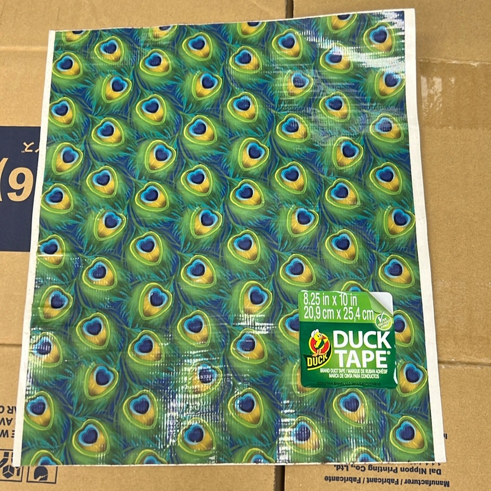 Peacock Feather Duck Tape Sheet